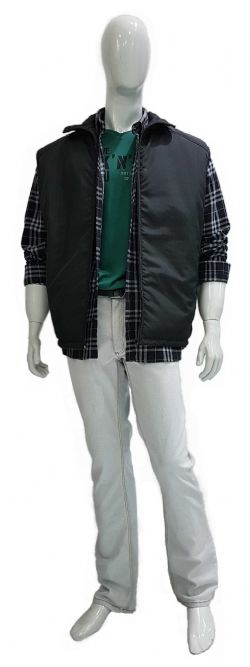 Camisa Plus Size de Flanela Ref 02779 / Colete Plus Size Ref 02802 / Calça Plus Size Jeans Ref 02962